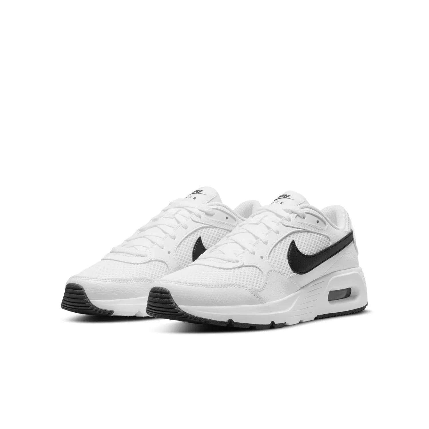 Детские кроссовки для мальчиков с шнуровкой Air Max Sc NIKE, White Black — фото 2