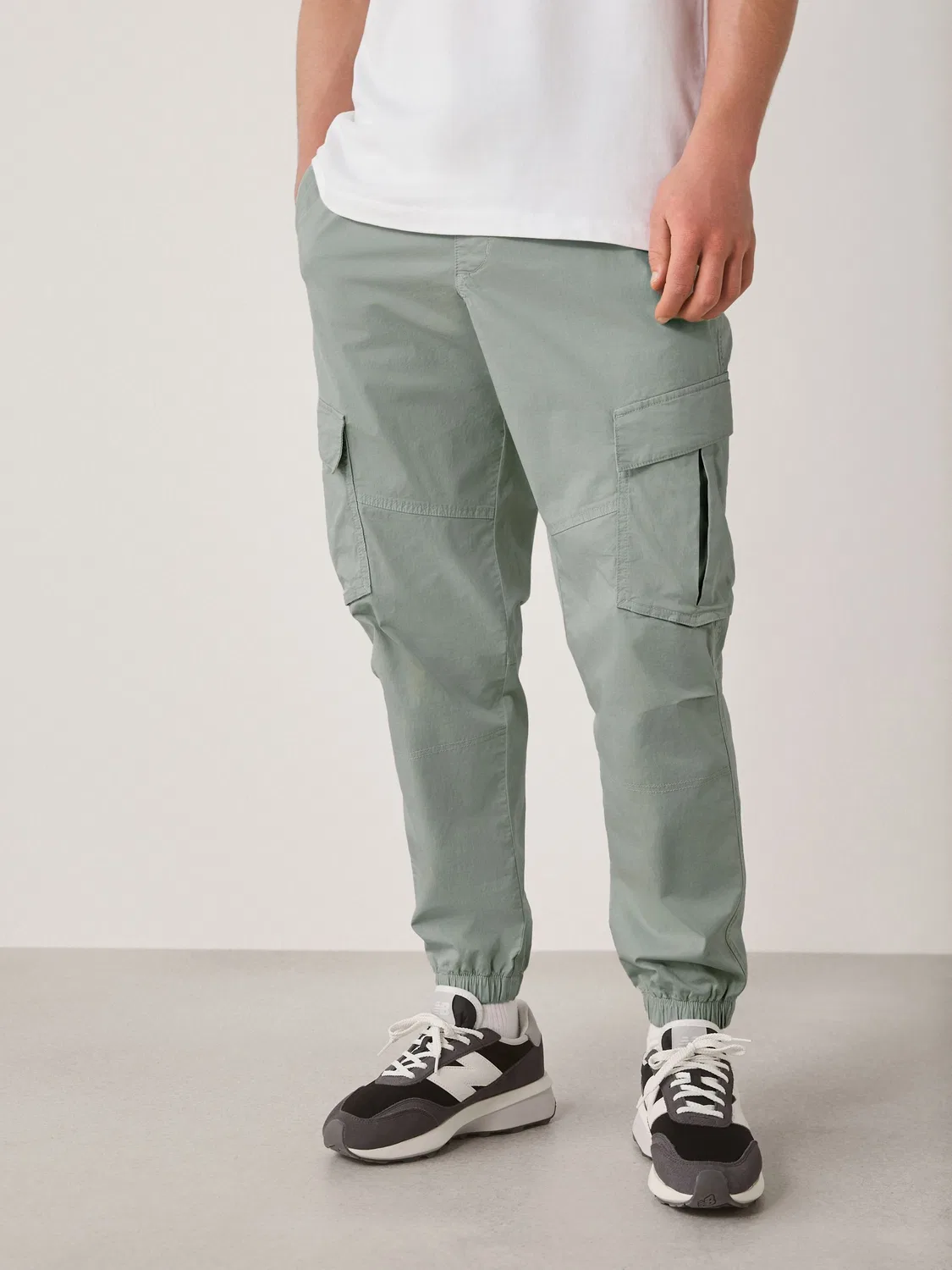 Брюки карго Regular Tapered Fit Next, серо-зеленый — фото 3