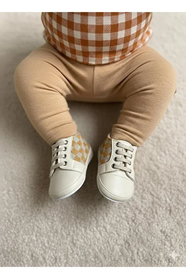 Детская обувь с принтом Glam Numix Baby Kids, Orange Beige