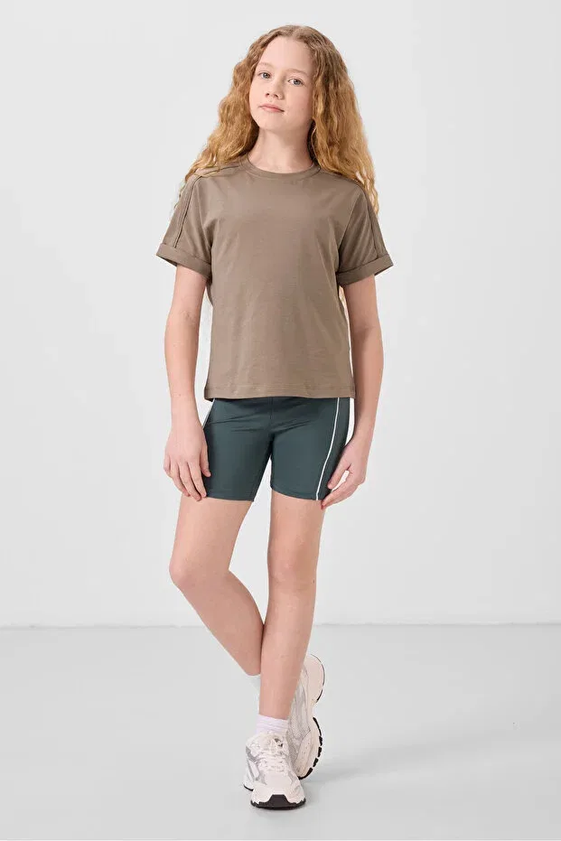 Детские леггинсы для девочек базовые Tommy Life, Forest Green — фото 3