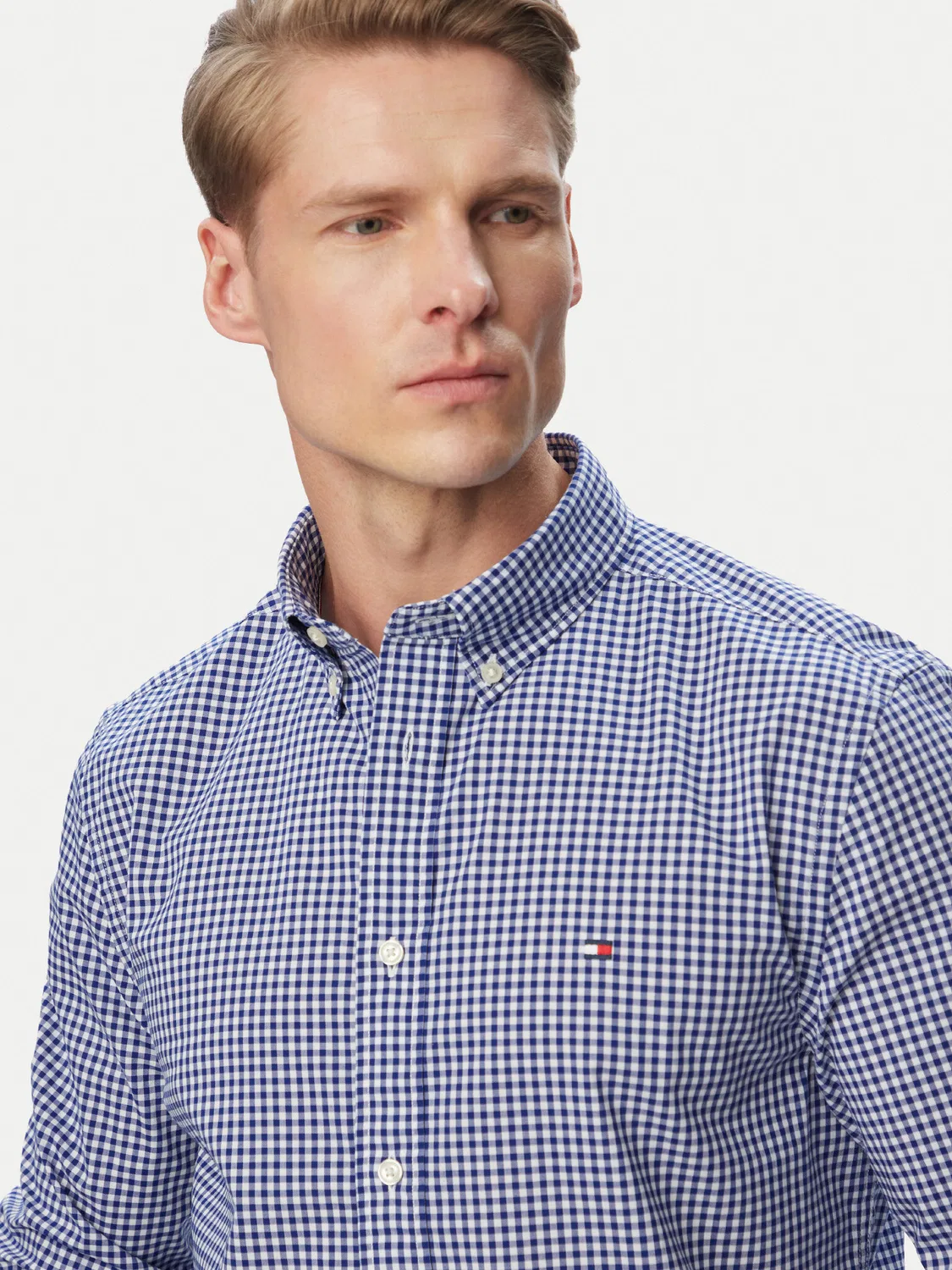 Мужская рубашка стандартного кроя Gingham Tommy Hilfiger, синий — фото 4