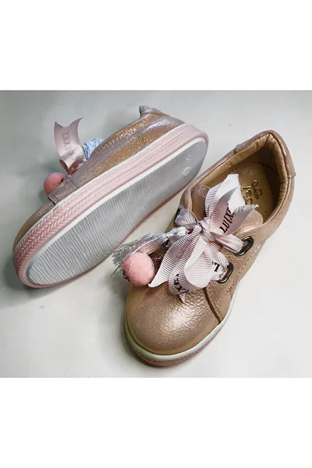 Детские туфли для девочек кожаные Lamiba, Pink Silvery — фото 2