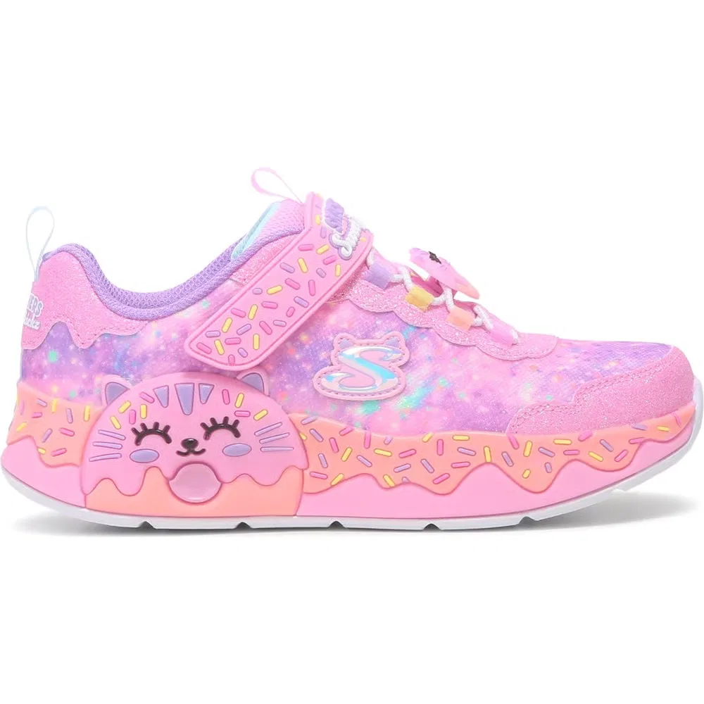 Детские кроссовки с подсветкой Skechers, Pink/Purple Multi — фото 2