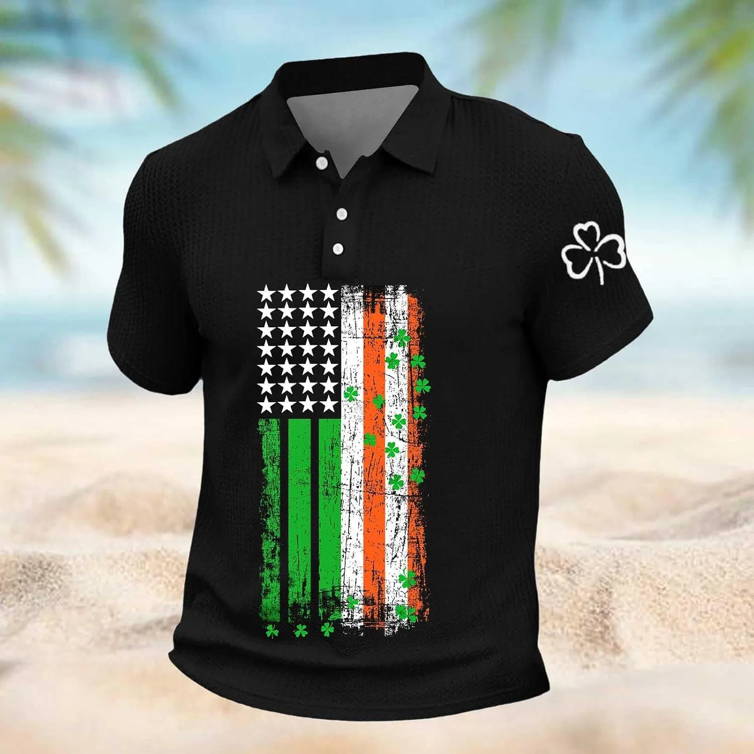 Мужская футболка с коротким рукавом влагоотводящая Irish Casual, Black — фото 4