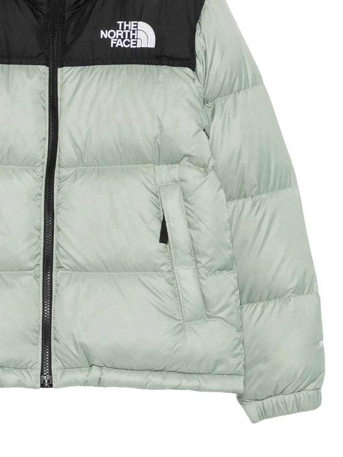Стеганая куртка Nuptse The North Face Kids, зеленый — фото 3