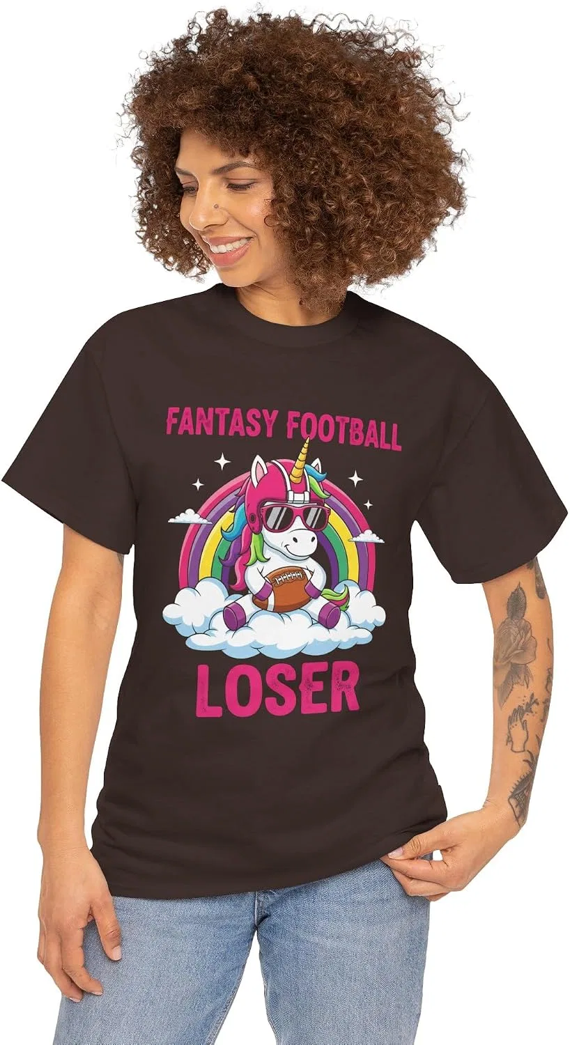 Мужская футболка с принтом Fantasy Football Loser, тёмно-шоколадный — фото 3