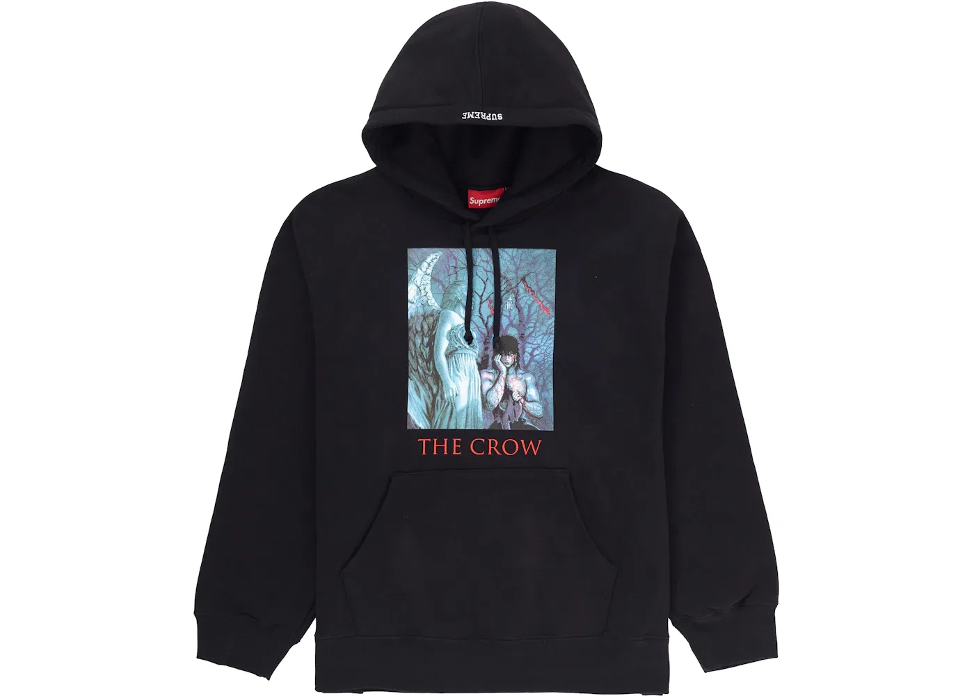 Мужской худи с капюшоном The Crow Supreme, Black