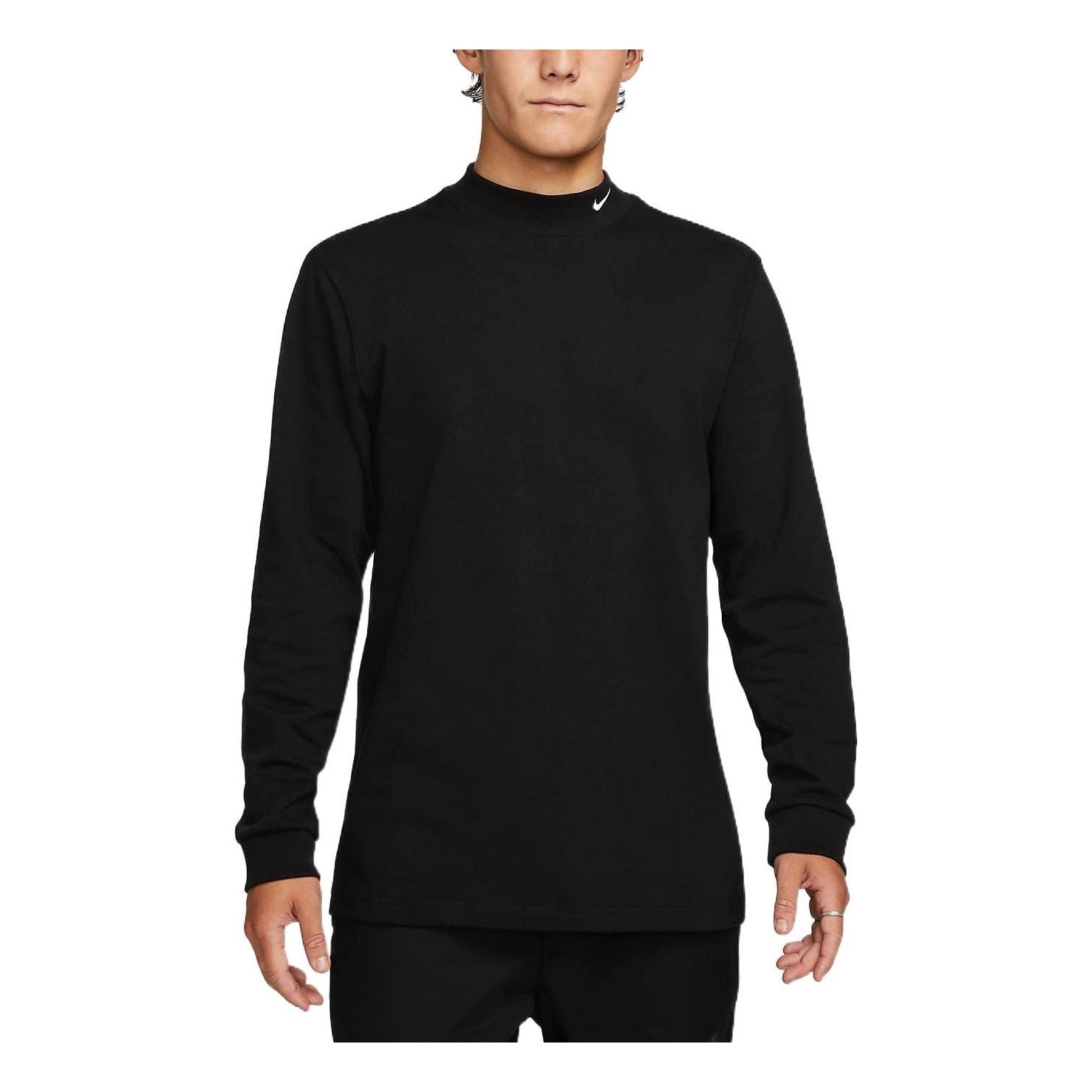 

Футболка Nike AS M NL LS MOCK NECK SHIRT 'Black White' DX5869-010, черный