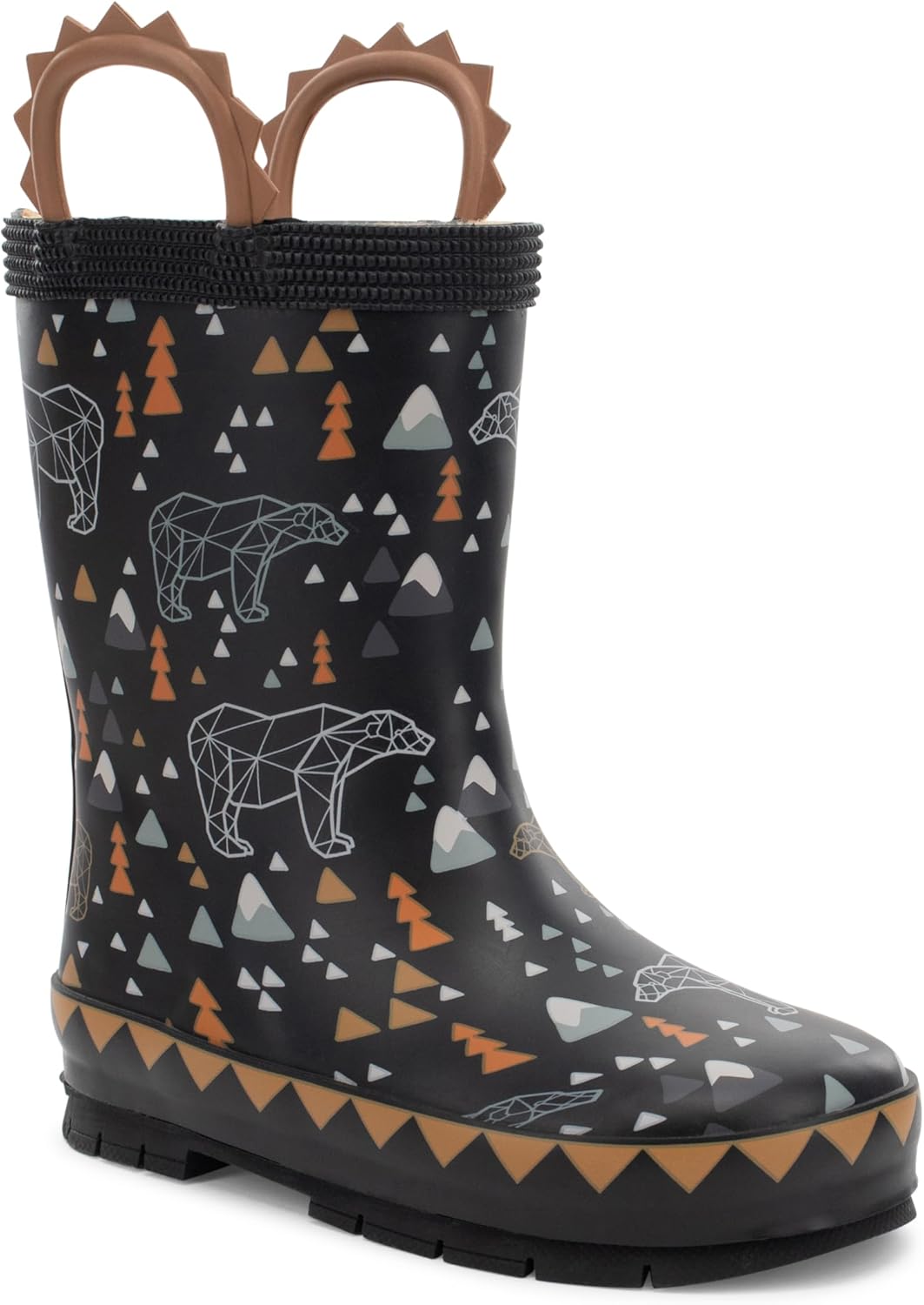 

Детские резиновые сапоги Western Chief с ручками для надевания - премиальные водонепроницаемые сапоги для мальчиков и девочек, Grizzly