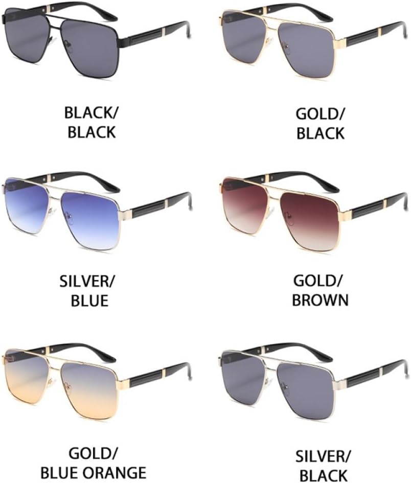 

Модные солнцезащитные очки с двойной перемычкой и металлическими линзами для женщин, стильные солнцезащитные очки для мужчин, классические качественные летние дорожные очки MTZJH, C2