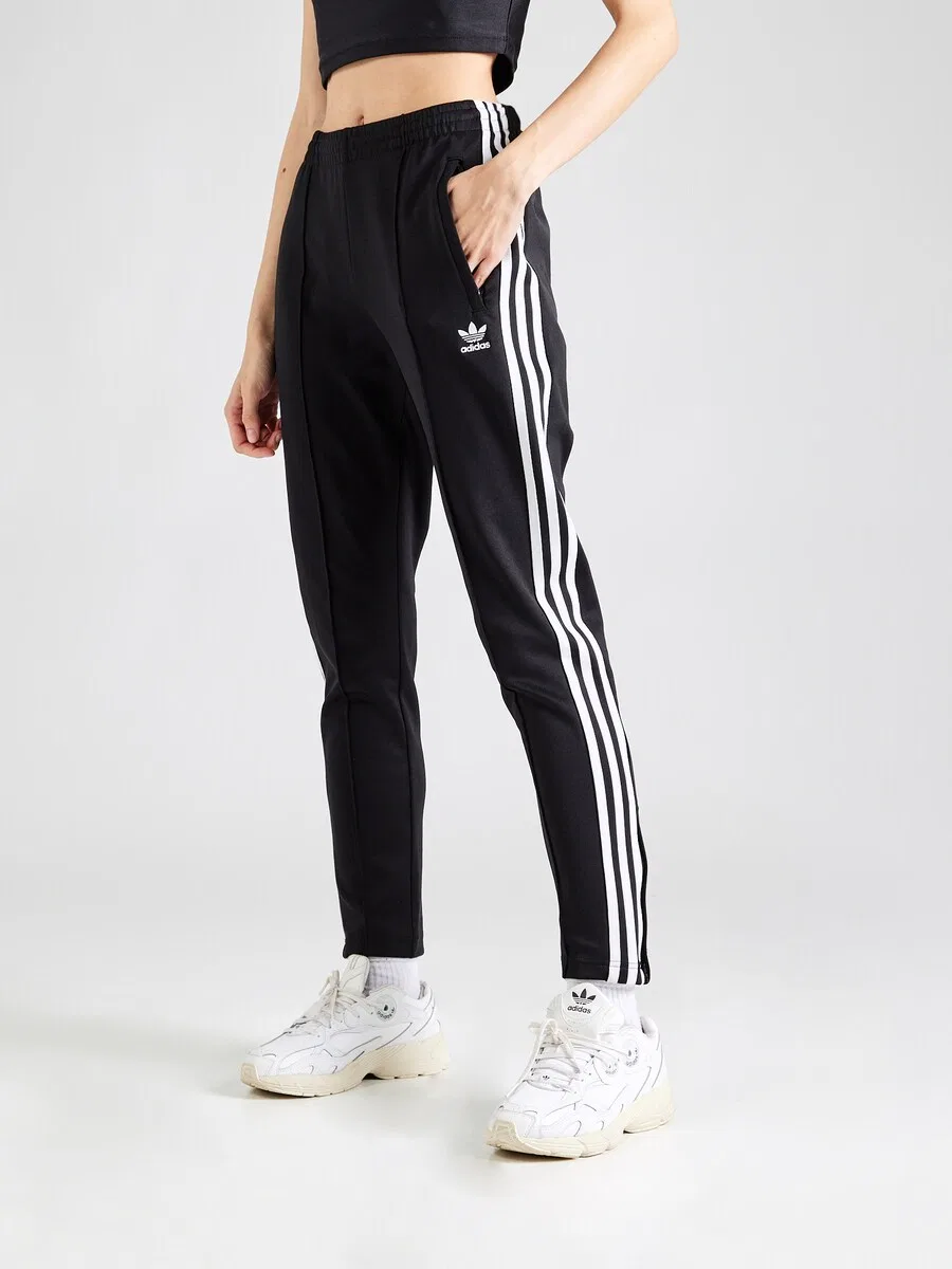 Брюки ADIDAS ORIGINALS Slim fit 'Adicolor' черного цвета — фото 2