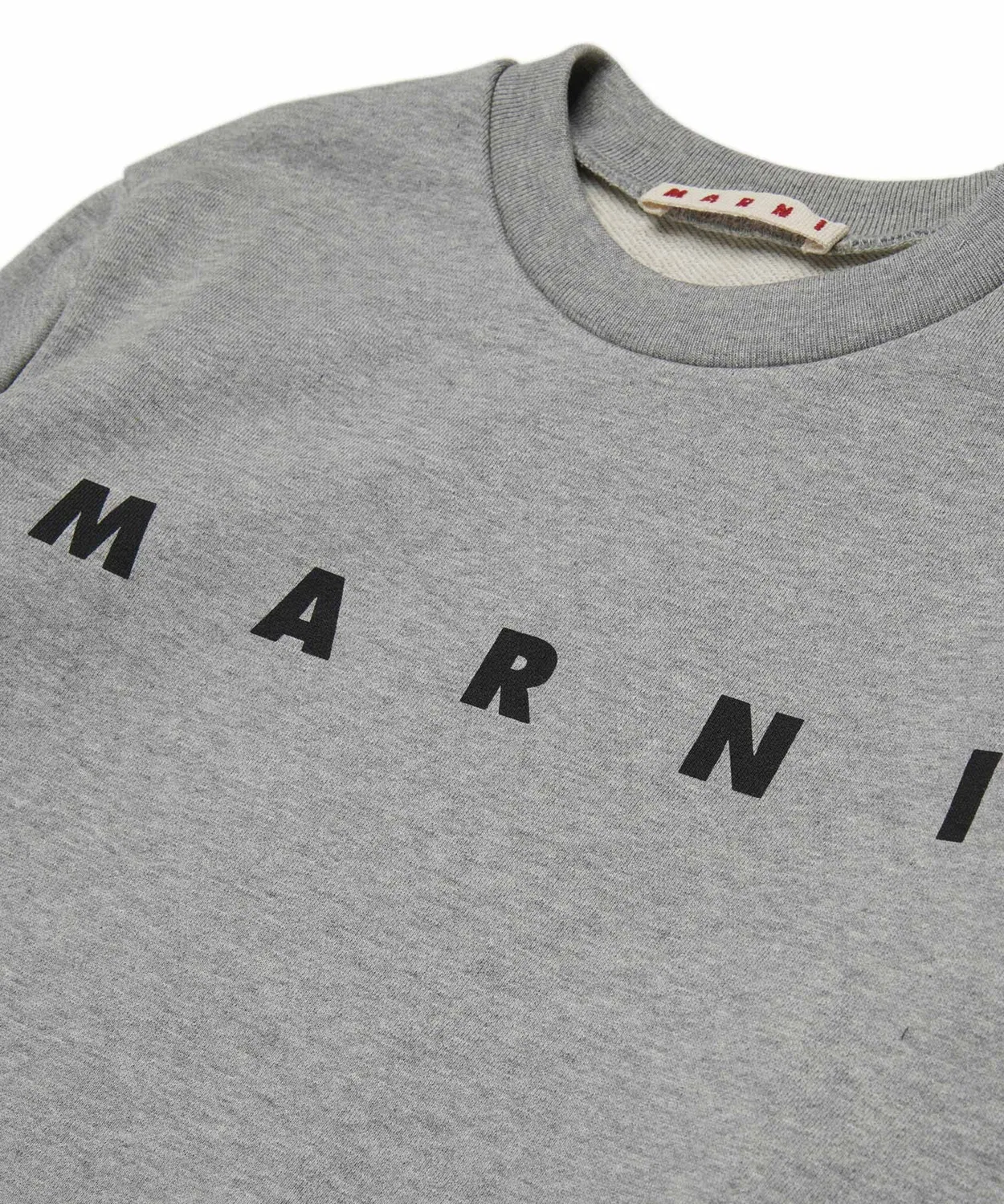 Детский свитшот с длинным рукавомс логотипом MARNI, Серый — фото 4