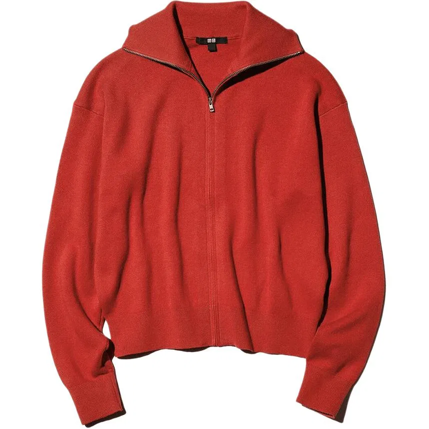 Женский джемпер с отложным воротником Red UNIQLO, Red