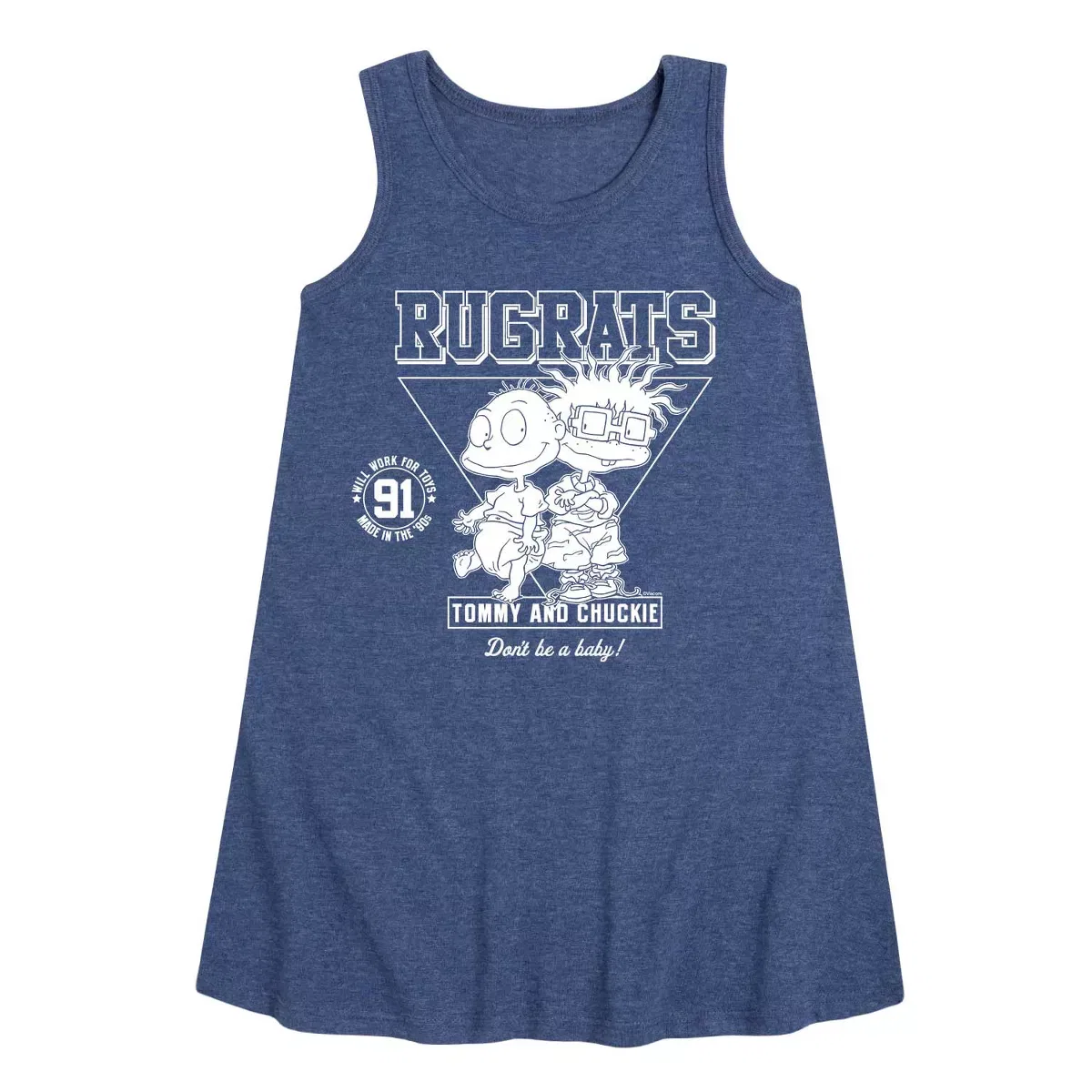 Детское платье для девочек без рукавов Rugrats, Heather Navy
