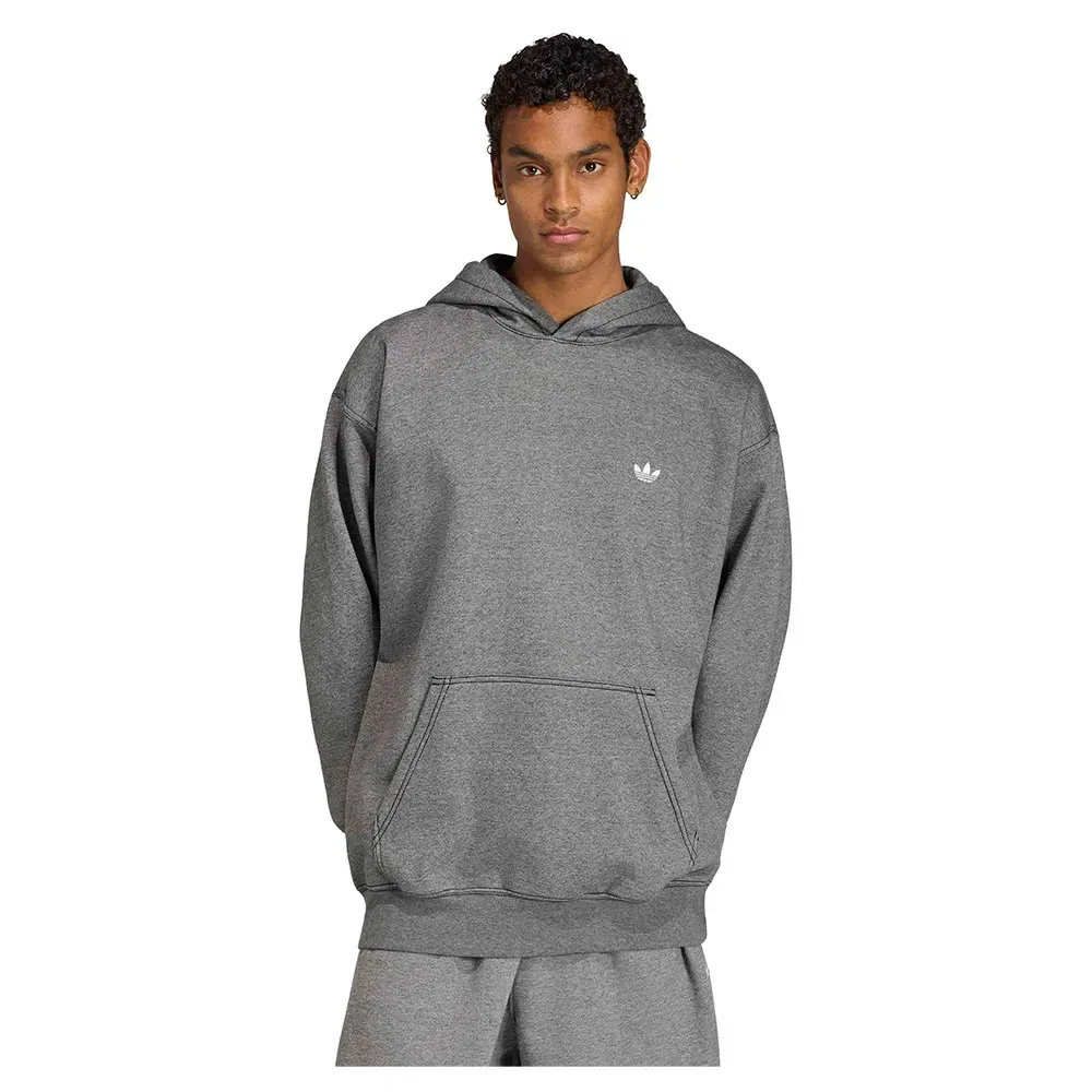 Худи свободного кроя Trefoil Essentials Melange Adidas Originals, серый