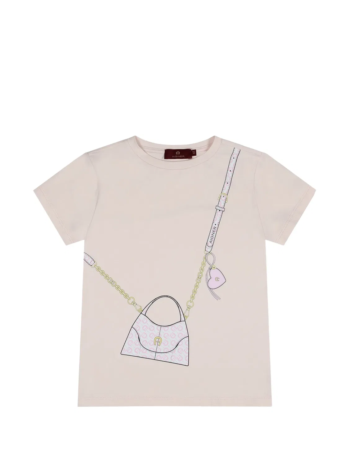 Футболка с графичным принтом Aigner Kids, нейтральные цвета