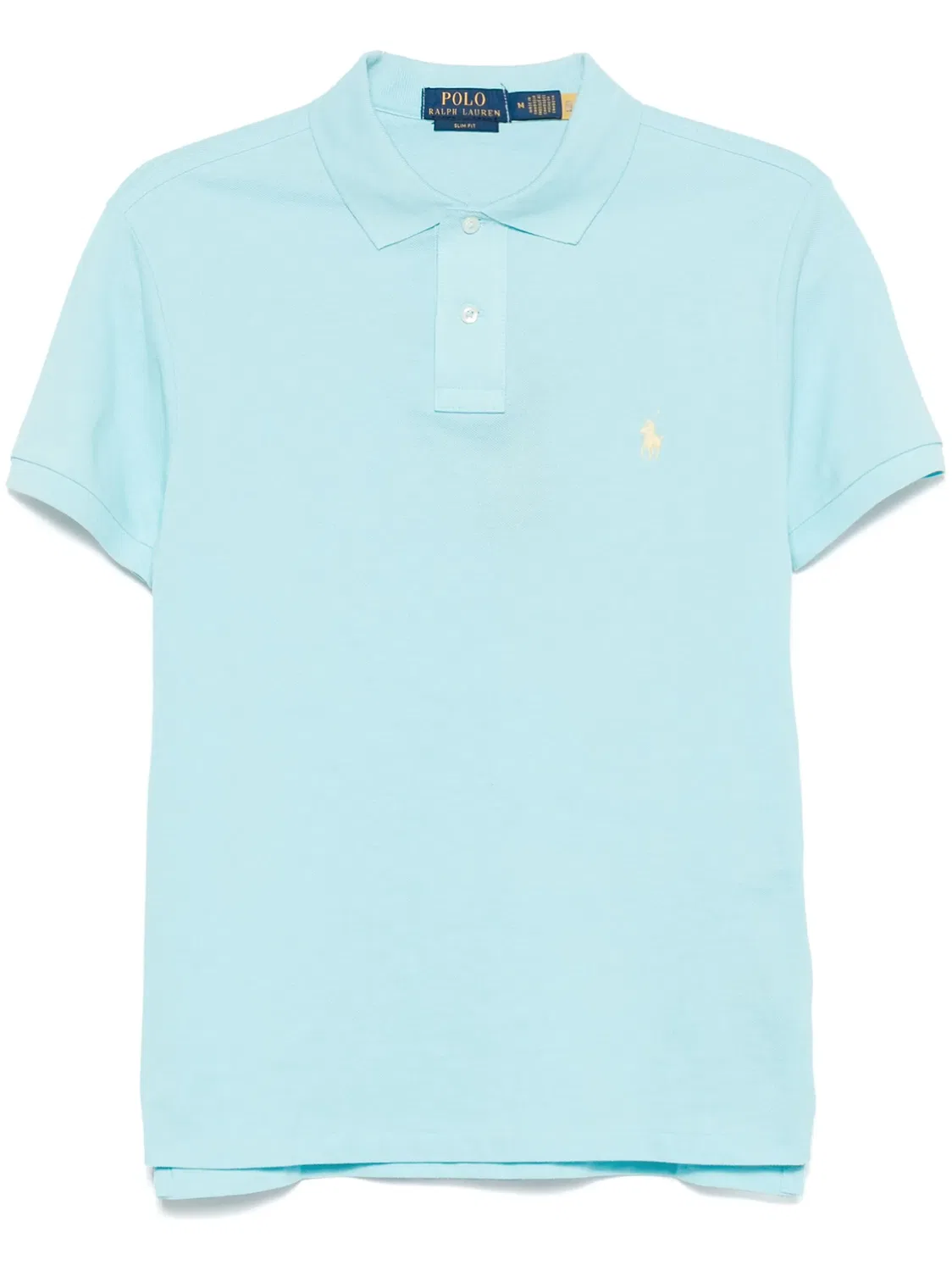 Поло с вышитым логотипом Pony Polo Ralph Lauren, циановый