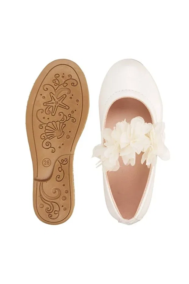 Детские балетки для девочек с ортопедической стелькой Minipa, Beige — фото 4