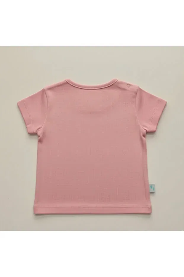 Детская футболка для девочек хлопковая Little'S World, Pink — фото 3