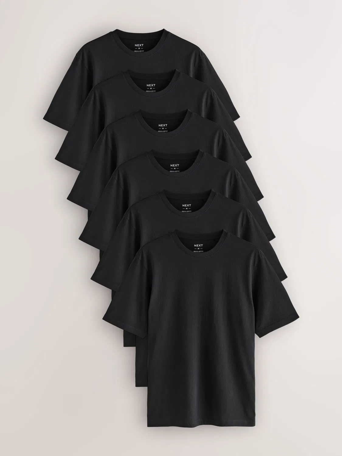 Футболка 6 шт. Classic Cotton Next, черный