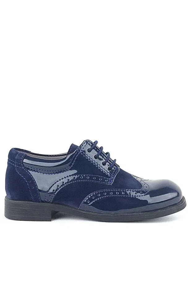 Детские классические туфли для мальчиков на шнуровке Titan Rakerplus, Navy Blue — фото 2