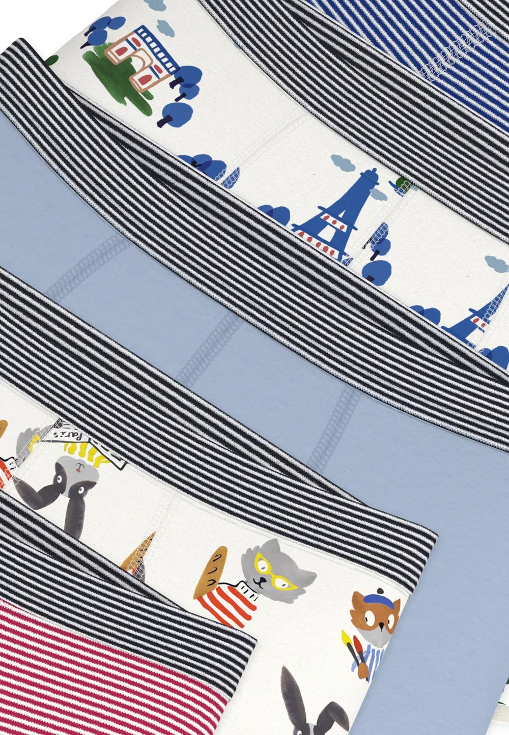 4 шт. в упаковке - трусы Petit Bateau, Blue Multicolor — фото 3