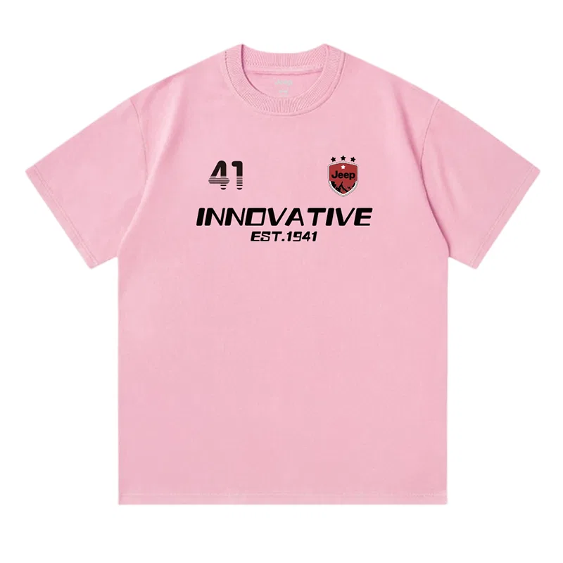 Детская футболка хлопковая с коротким рукавом Jeep, Sky Pink