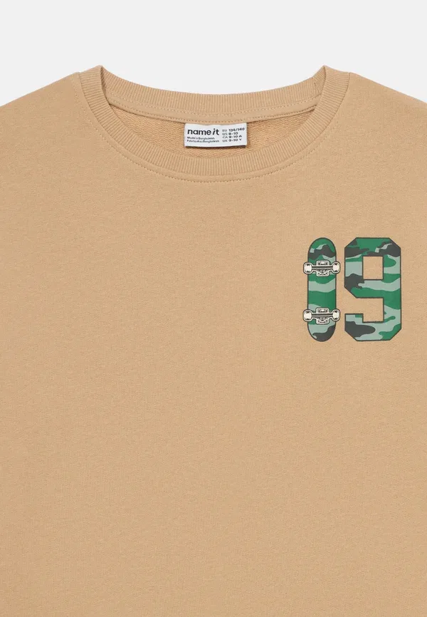Худи с принтом Nkmvasha ls nreg sweat unb - sweatshirt Name It, Sesame — фото 4