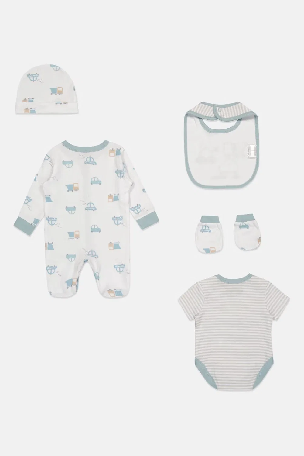 Комплект детский с вышивкой из 5 предметов Rock-A-Bye Baby Boutique, белый — фото 3