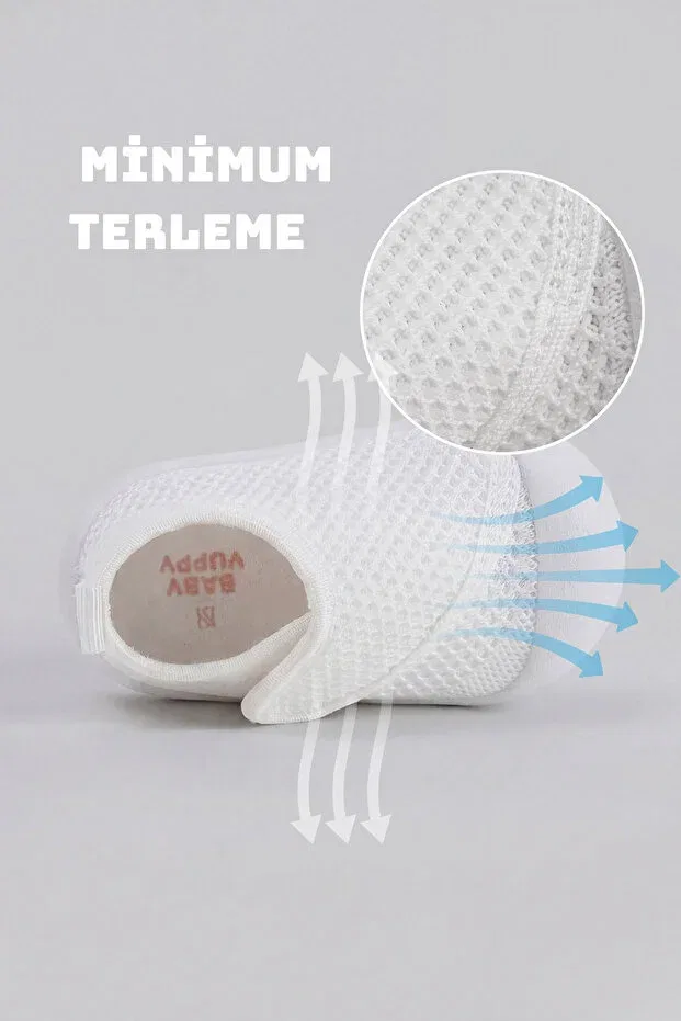 Детские ортопедические туфли для девочек из трикотажа Mio Baby Yuppy, White — фото 4