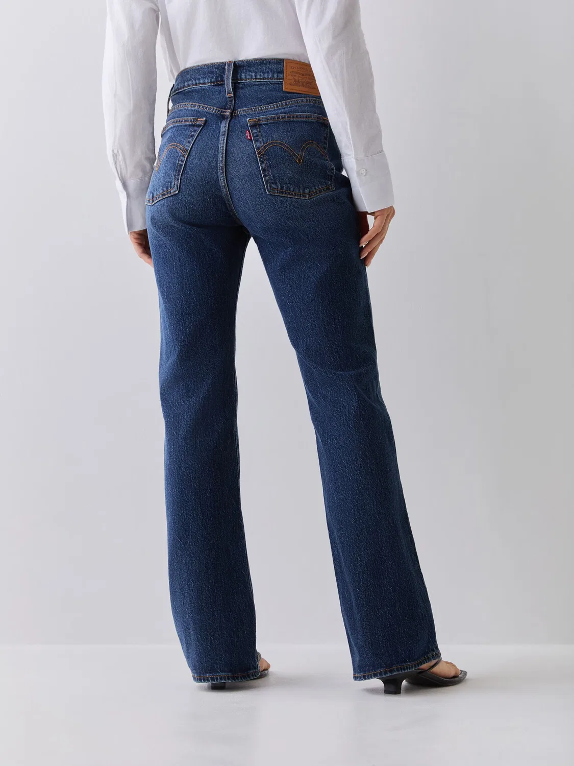 Джинсы bootcut с высокой посадкой Wedgie Levi's, Mid Blue Denim — фото 3