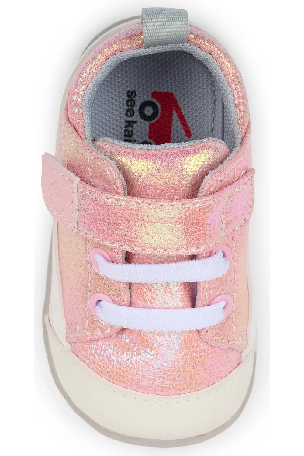 Кроссовки детские с липучкой Mini Stevie See Kai Run, Pink Metallic — фото 4