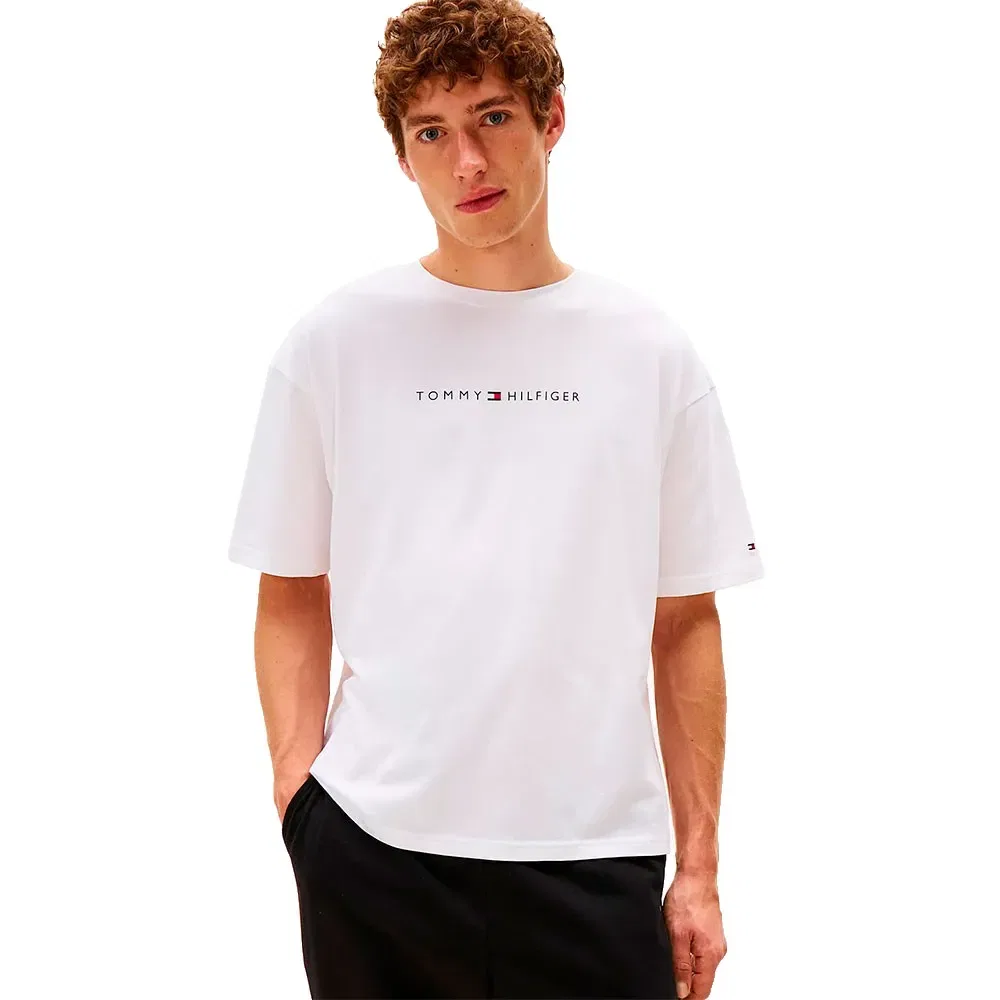 Футболка с коротким рукавом Cont Logo Tommy Hilfiger, белый