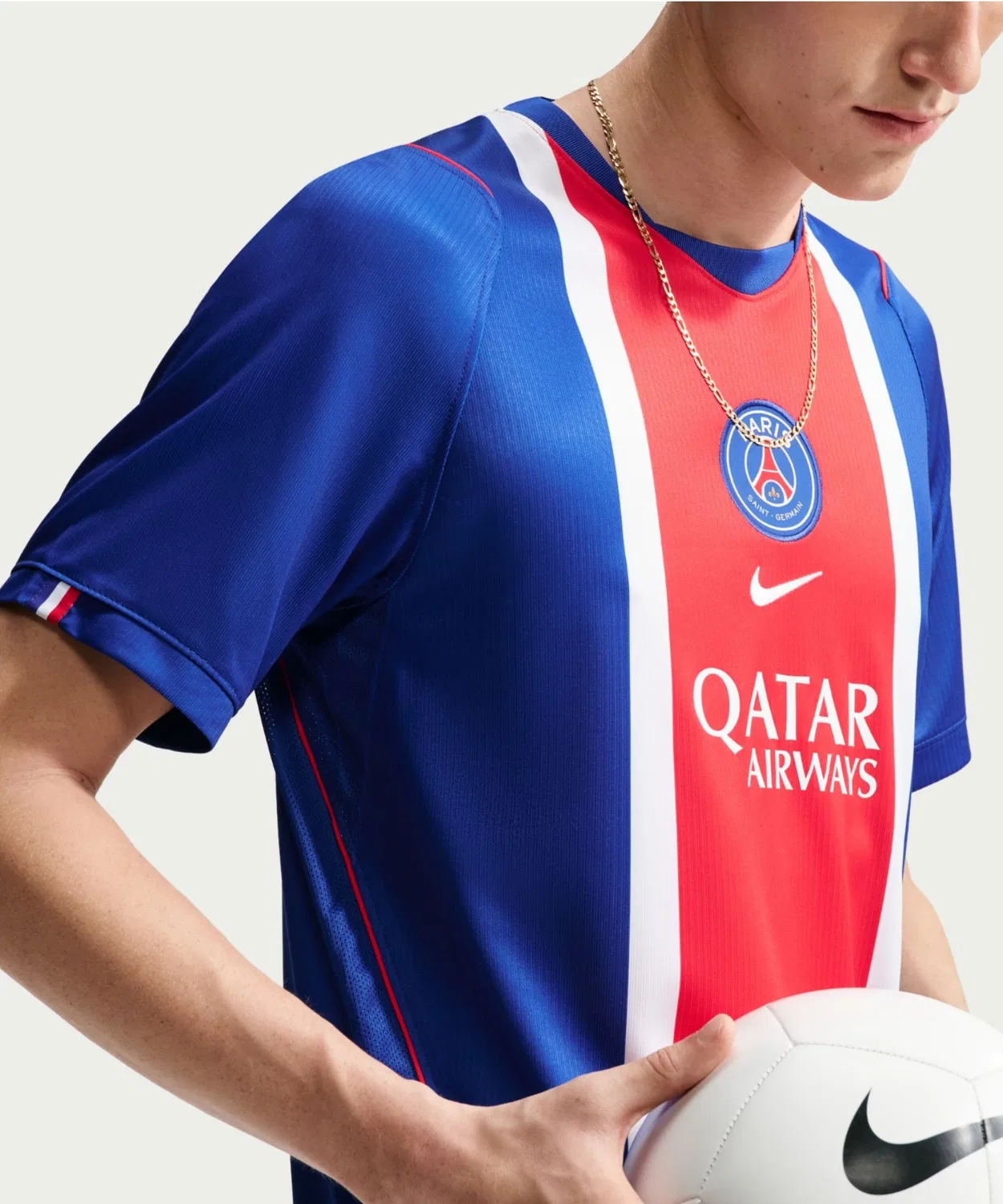 Мужская футболка с коротким рукавом Nike PSG Stadium Home, Blue — фото 3