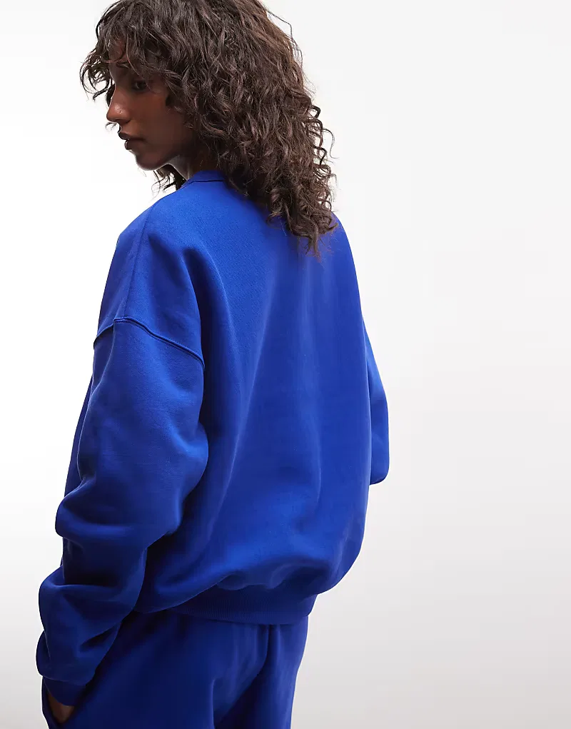 Толстовка Nike Studio Fleece из плотной флиса оверсайз, синий — фото 4