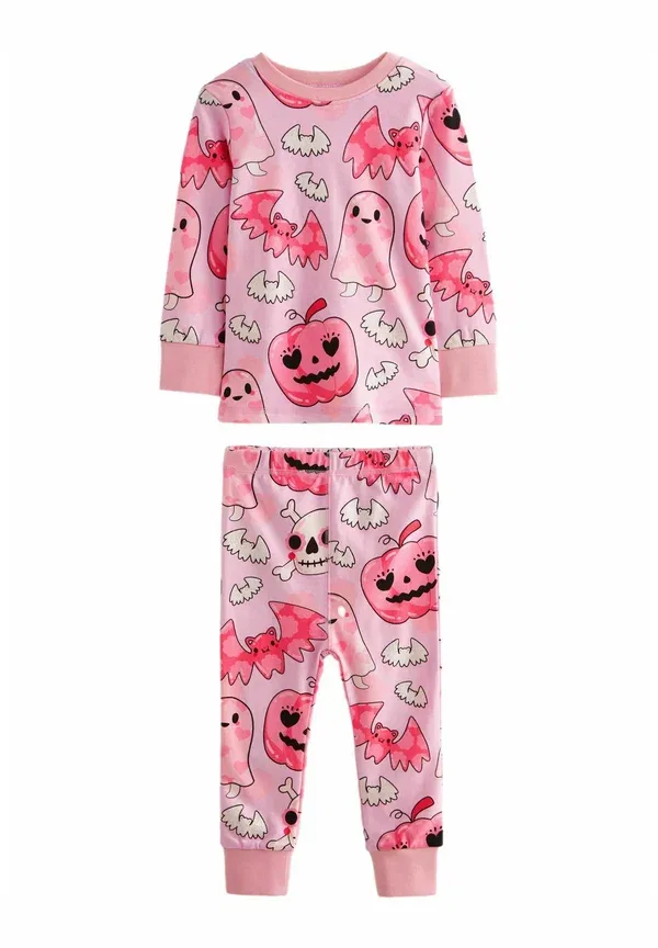 Комплект пижамы с принтом Halloween Regular Fit Next Pink Ghost, розовый — фото 3