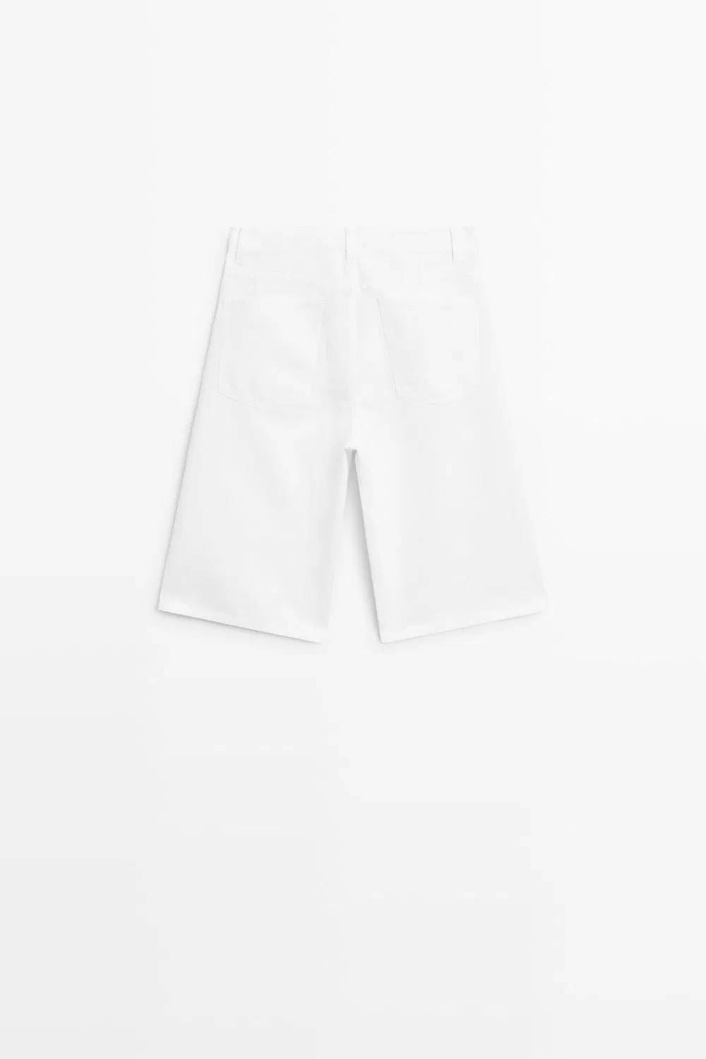 Бермуды Massimo Dutti, льняные смесь хлопка и льна, кремовый — фото 3