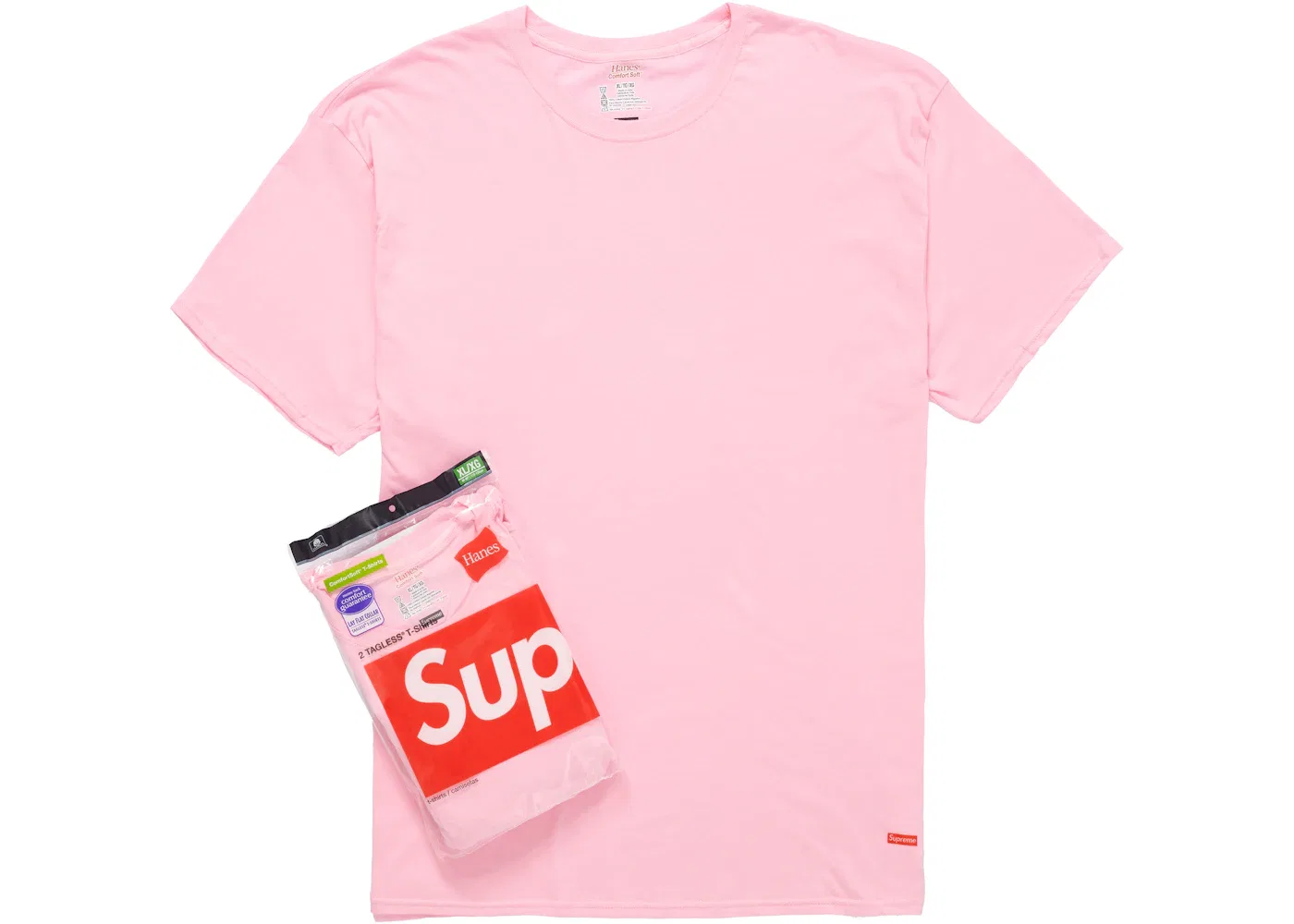 Детские футболки с принтом, комплект 2 шт, (2 Pack) Supreme, Pink