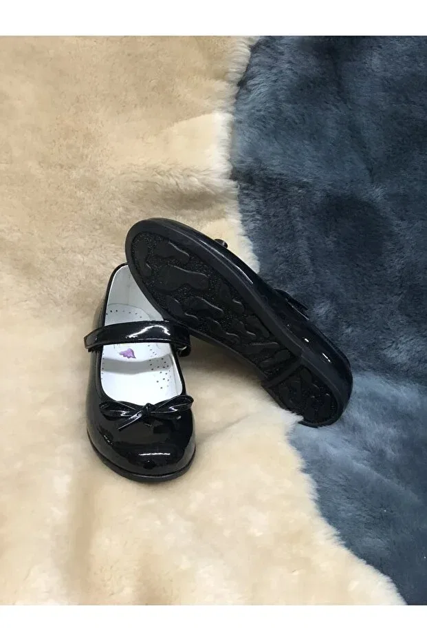 Детские балетки для девочек без скользящей подошвы Mini Angel, Black Rugan — фото 3