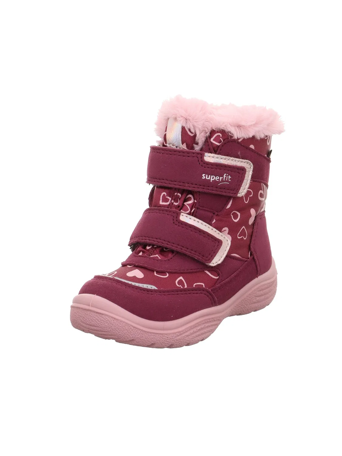 Детские ботинки для девочек с мембраной Superfit Mädchen Crystal Mädchen Warm Gefütterte Gore-tex Rot/Rosa 5000, Red Pink 5000