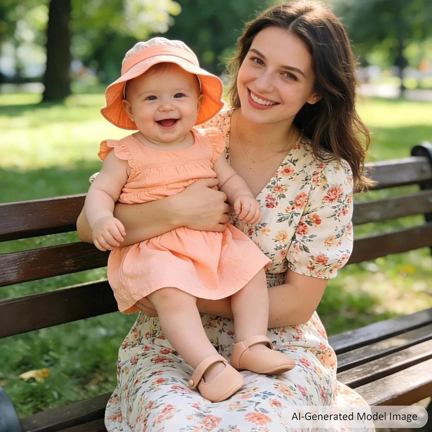 Детские туфли Мэри Джейн на мягкой подошве Moccasins Rubber Sole Crib Shoes Felix & Flora, Nude — фото 2