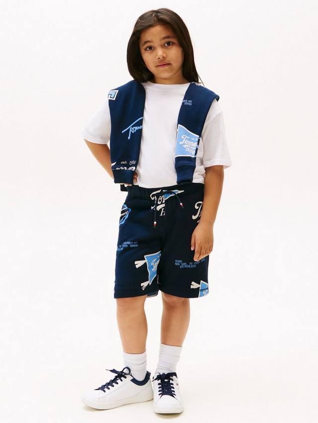 Детские варезейские шорты с кулиской из хлопковой смеси Tommy Hilfiger, Dark Night Navy — фото 3