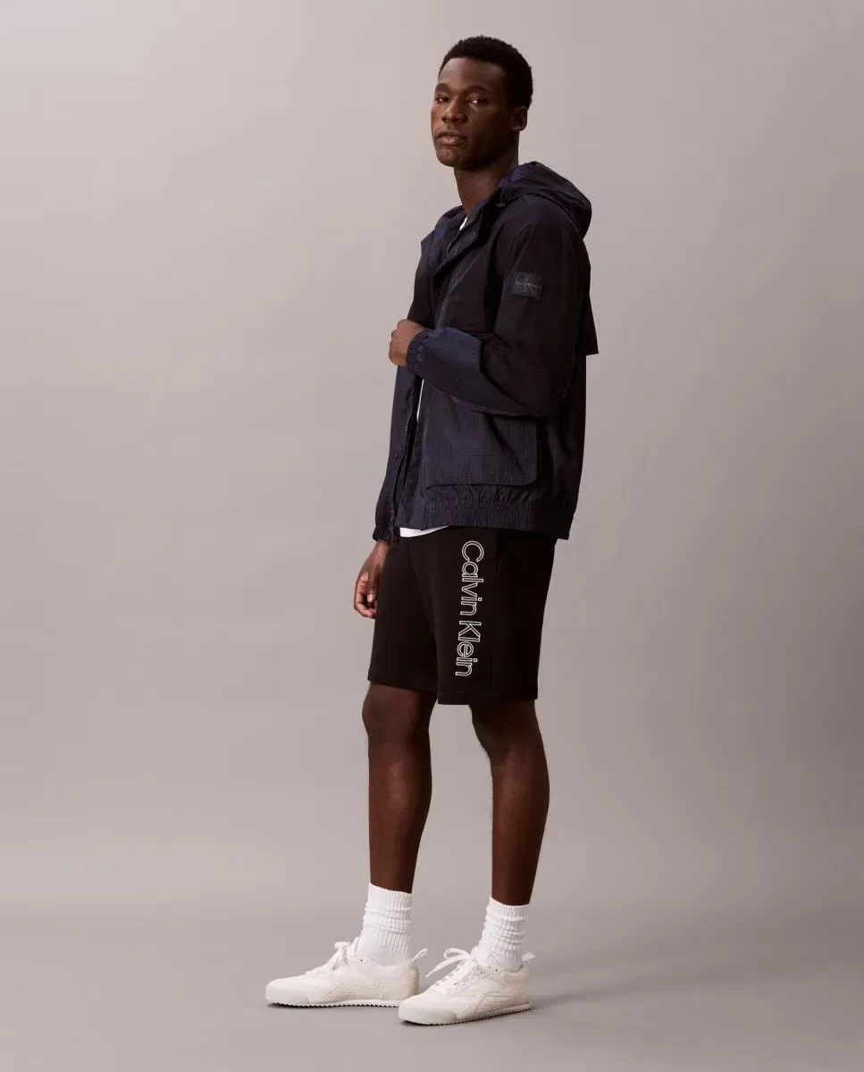 Мужские шорты из футера с принтом Calvin Klein, Negro — фото 2