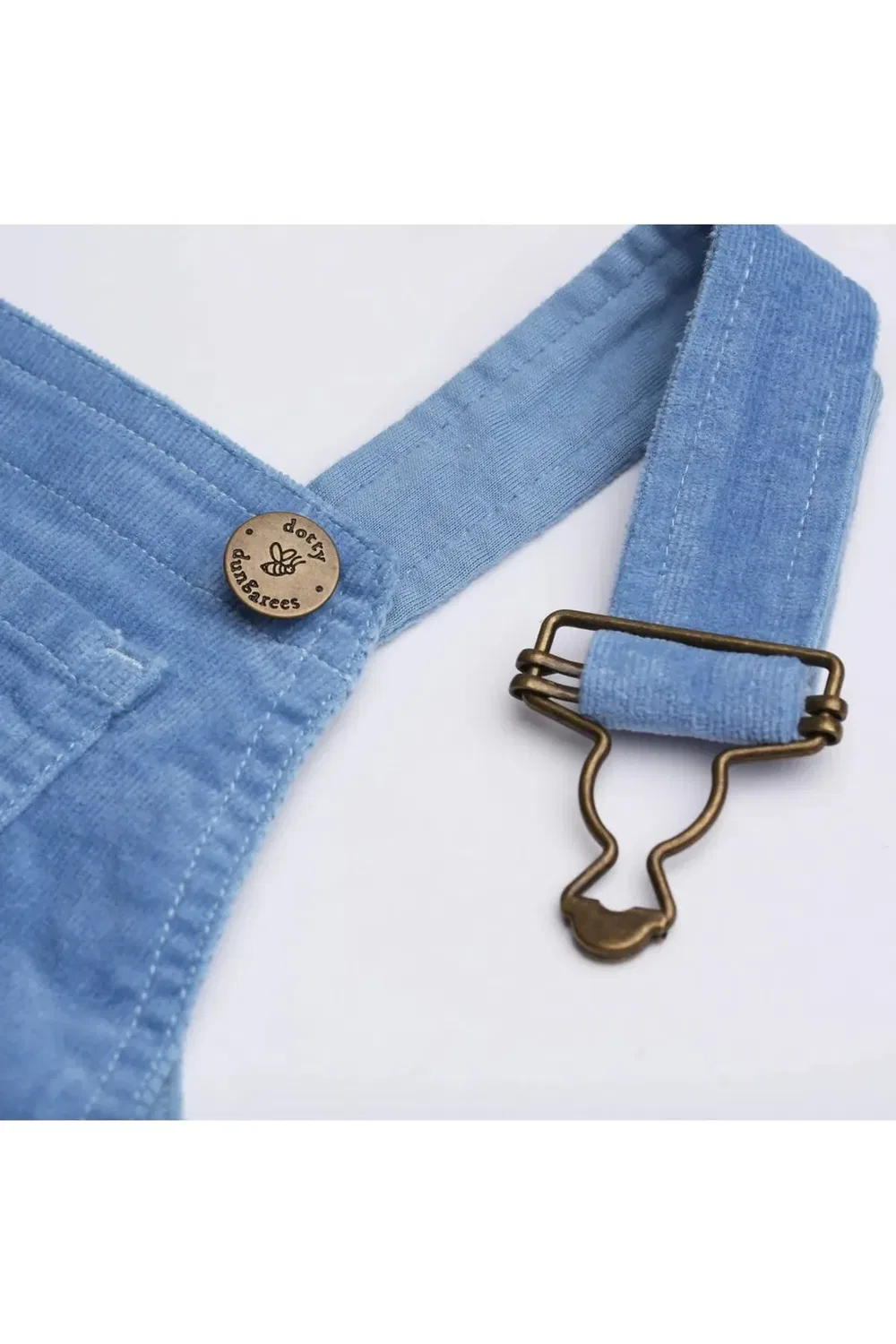 Детское платье из вельвета Forget-Me-Not Dotty Dungarees, Blue — фото 3