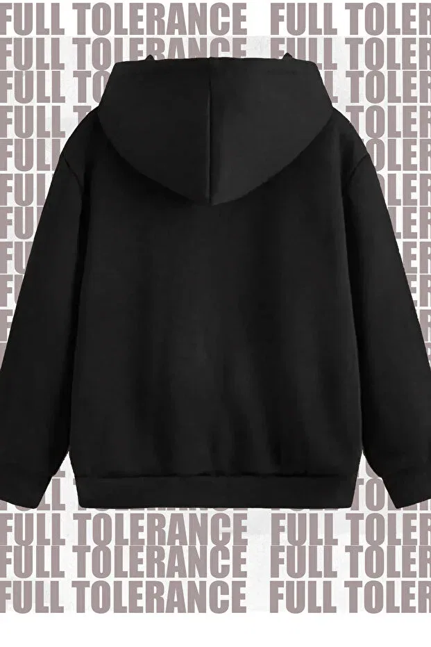 Детское худи для девочек с принтом Y2K Kuromi Printed Full Tolerance, Black — фото 3
