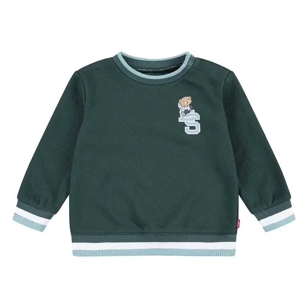 Детский свитшот с принтом Varsity Tipped Crew Levi's, Green