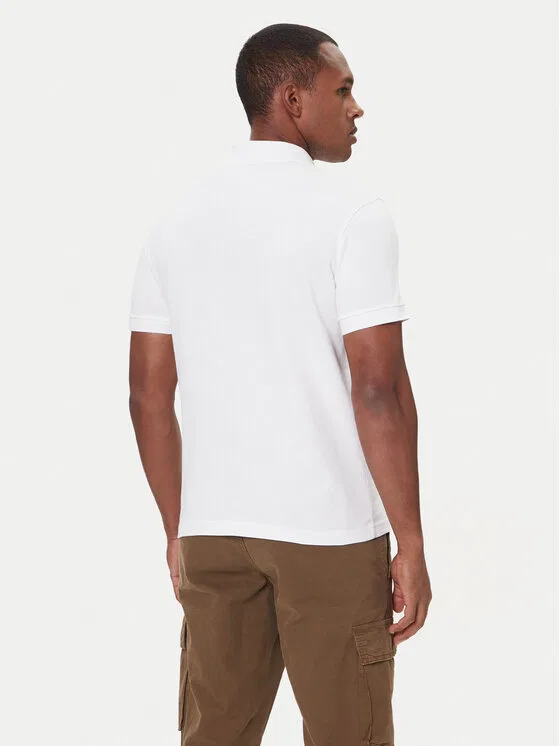 Поло slim fit Passenger Boss, белый — фото 3
