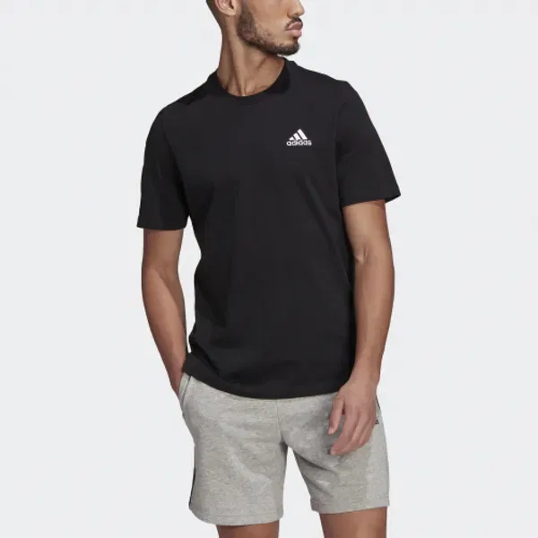 Футболка классическая, Adidas Performance, черная — фото 2