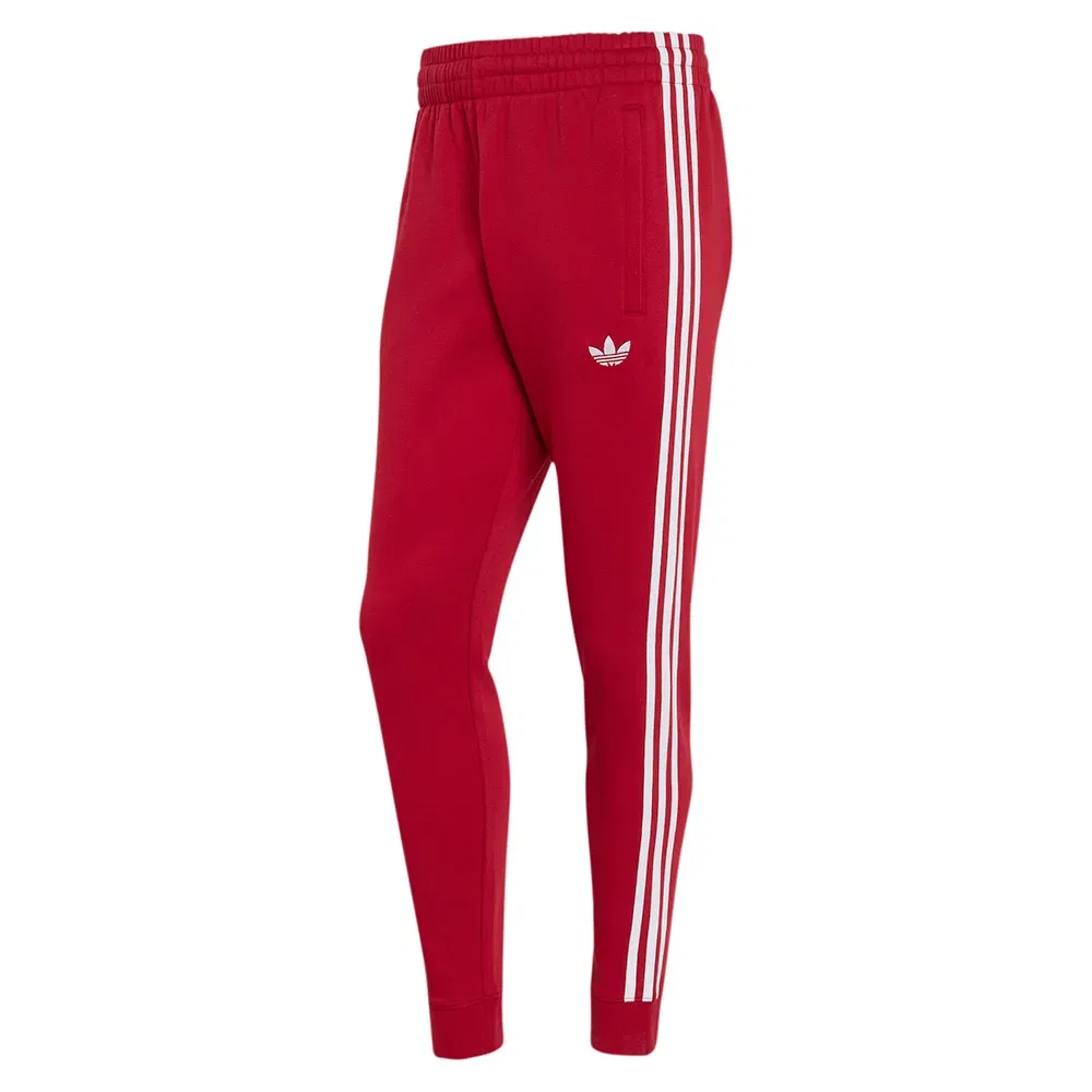 Мужские спортивные брюки с фирменными лампасами Adidas Originals 3 Stripes, Red — фото 3