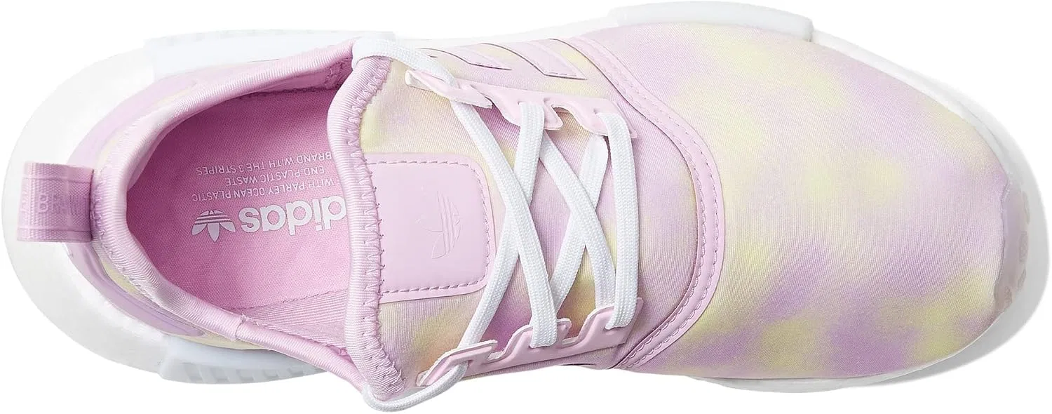 Детские кроссовки для девочек NMD R1 GS adidas, Lavender/Light Yellow/White — фото 2